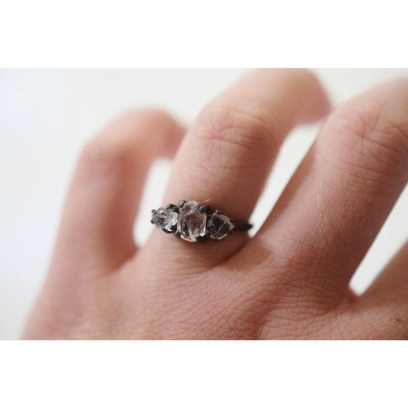 Engagement rings, raw diamond ring raw stone ring size 3 4 5 6 7 8 9 10 … - Picture 7 of 9